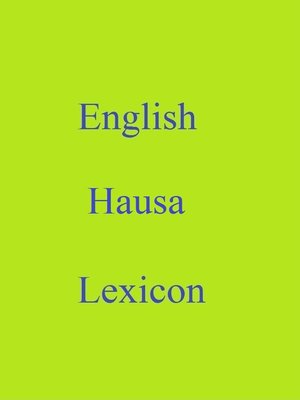 cover image of English Hausa Lexicon